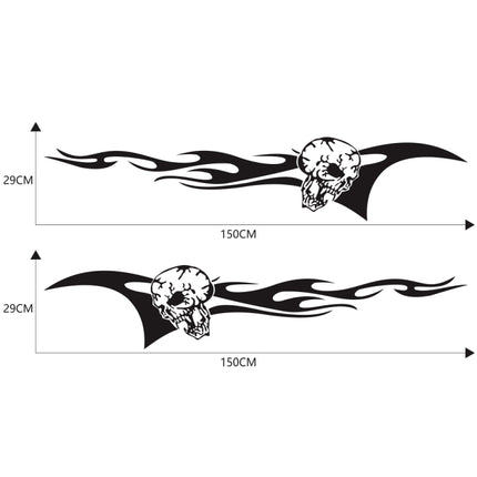 2 PCS/Set D-964 Skull Flame Pattern Car Modified Decorative Sticker, D-964