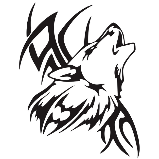 D-967 Wolf Tribe Pattern Car Modified Decorative Sticker, D-967