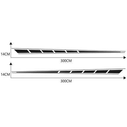 2 PCS/Set D-970 Checkered Flag Pattern Car Modified Decorative Sticker, D-970
