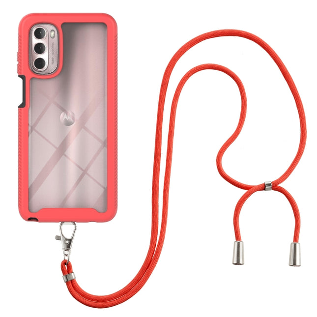 Starry Sky Solid Color Series Shockproof PC + TPU Phone Case with Neck Strap, For iPhone 14 Pro Max, For iPhone 14 Pro, For iPhone 14 Max, For iPhone 14, For Motorola Moto G 5G 2022, For Motorola Moto G Stylus 2022 4G