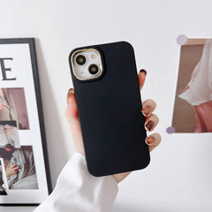 Liquid Silicone Electroplating + Flannel Phone Case, For iPhone 14 Pro Max, For iPhone 14 Pro, For iPhone 14 Max, For iPhone 14