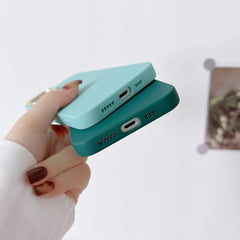 Liquid Silicone Electroplating + Flannel Phone Case, For iPhone 14