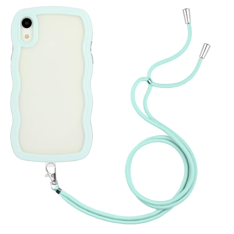 Lanyard Candy Color Wave TPU Clear PC Phone Case, For iPhone XR, For iPhone XS Max, For iPhone SE 2022 / 2020 / 7 / 8, For iPhone 8 Plus / 7 Plus