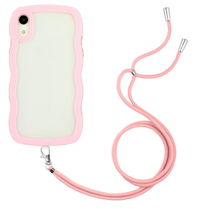 Lanyard Candy Color Wave TPU Clear PC Phone Case, For iPhone XR, For iPhone XS Max, For iPhone SE 2022 / 2020 / 7 / 8, For iPhone 8 Plus / 7 Plus