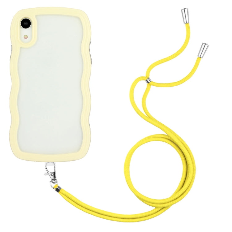 Lanyard Candy Color Wave TPU Clear PC Phone Case, For iPhone XR, For iPhone XS Max, For iPhone SE 2022 / 2020 / 7 / 8, For iPhone 8 Plus / 7 Plus