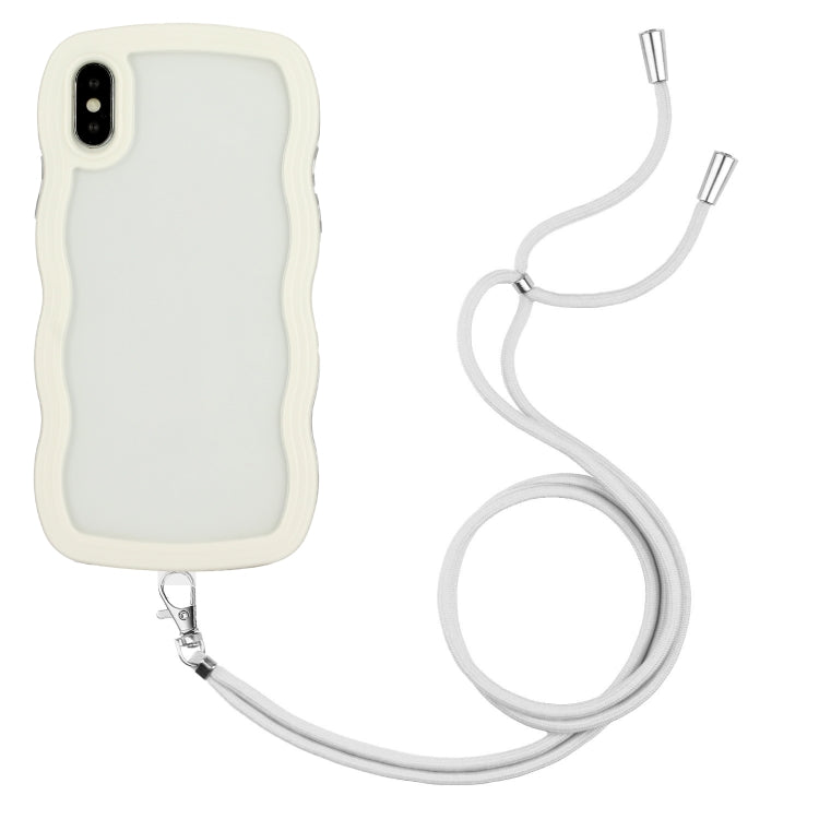 Lanyard Candy Color Wave TPU Clear PC Phone Case, For iPhone XR, For iPhone XS Max, For iPhone SE 2022 / 2020 / 7 / 8, For iPhone 8 Plus / 7 Plus