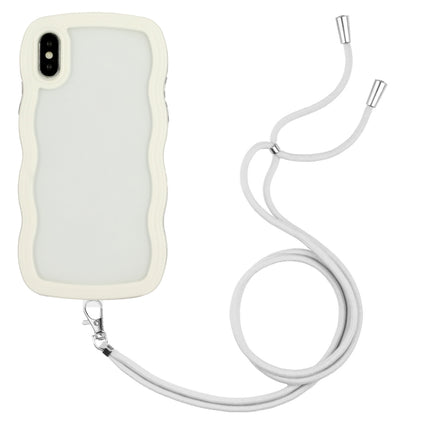 Lanyard Candy Color Wave TPU Clear PC Phone Case, For iPhone XR, For iPhone XS Max, For iPhone SE 2022 / 2020 / 7 / 8, For iPhone 8 Plus / 7 Plus
