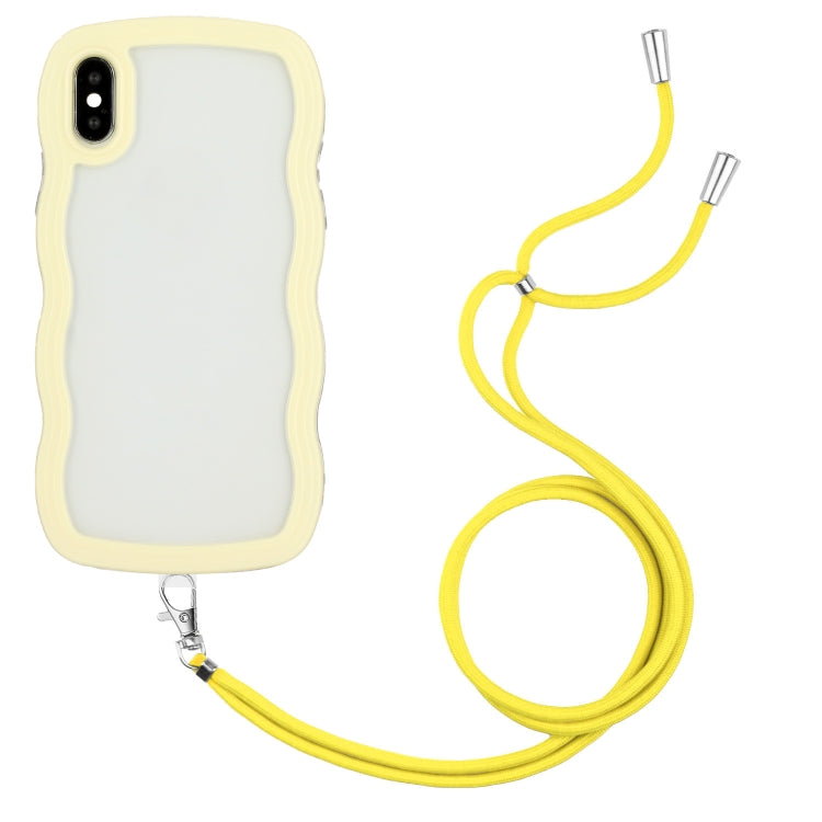 Lanyard Candy Color Wave TPU Clear PC Phone Case, For iPhone XR, For iPhone XS Max, For iPhone SE 2022 / 2020 / 7 / 8, For iPhone 8 Plus / 7 Plus