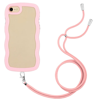 Lanyard Candy Color Wave TPU Clear PC Phone Case, For iPhone XR, For iPhone XS Max, For iPhone SE 2022 / 2020 / 7 / 8, For iPhone 8 Plus / 7 Plus
