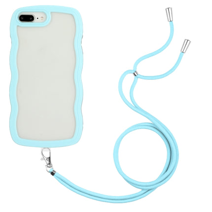 Lanyard Candy Color Wave TPU Clear PC Phone Case, For iPhone XR, For iPhone XS Max, For iPhone SE 2022 / 2020 / 7 / 8, For iPhone 8 Plus / 7 Plus