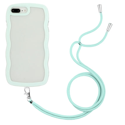 Lanyard Candy Color Wave TPU Clear PC Phone Case, For iPhone XR, For iPhone XS Max, For iPhone SE 2022 / 2020 / 7 / 8, For iPhone 8 Plus / 7 Plus