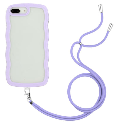 Lanyard Candy Color Wave TPU Clear PC Phone Case, For iPhone XR, For iPhone XS Max, For iPhone SE 2022 / 2020 / 7 / 8, For iPhone 8 Plus / 7 Plus