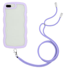 Lanyard Candy Color Wave TPU Clear PC Phone Case, For iPhone SE 2022 / 2020 / 7 / 8, For iPhone 8 Plus / 7 Plus