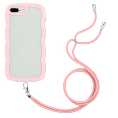 Lanyard Candy Color Wave TPU Clear PC Phone Case, For iPhone SE 2022 / 2020 / 7 / 8, For iPhone 8 Plus / 7 Plus