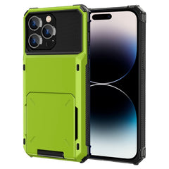 Scratch-Resistant Shockproof Heavy Duty Rugged Armor Protective Case with Card Slot, For iPhone 14 Pro Max