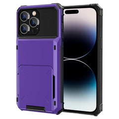 Scratch-Resistant Shockproof Heavy Duty Rugged Armor Protective Case with Card Slot, For iPhone 14 Pro Max