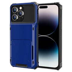 Scratch-Resistant Shockproof Heavy Duty Rugged Armor Protective Case with Card Slot, For iPhone 14 Pro Max