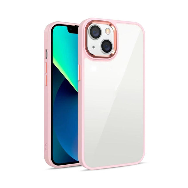 3 in 1 Electroplated Acrylic Phone Case, For iPhone 14, For iPhone 14 Plus, For iPhone 14 Pro