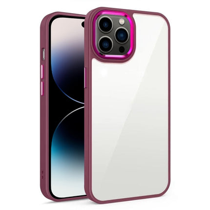 3 in 1 Electroplated Acrylic Phone Case, For iPhone 14, For iPhone 14 Plus, For iPhone 14 Pro