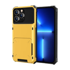 Scratch-Resistant Shockproof Heavy Duty Rugged Armor Protective Case with Card Slot, For iPhone 14, For iPhone 14 Plus, For iPhone 14 Pro