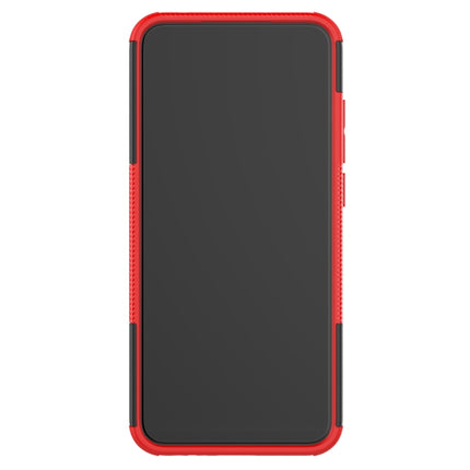 Tire Texture Shockproof TPU+PC Protective Case with Holder, For Xiaomi Redmi Note 8T, For Galaxy A51, For Galaxy A71, For Galaxy Note 10 Lite, For Galaxy S20+, For Galaxy S20 Ultra, For Galaxy A01, For OPPO Realme XT