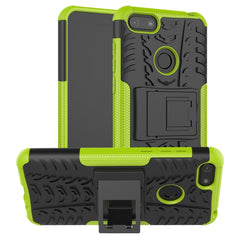 Tire Texture Shockproof TPU+PC Protective Case with Holder, For Motorola E6 Play, For Huawei Honor 9X Pro, For Huawei Y9 Prime