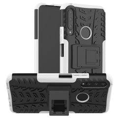 Tire Texture Shockproof TPU+PC Protective Case with Holder, For Motorola E6 Play, For Huawei Honor 9X Pro, For Huawei Y9 Prime