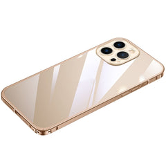 Metal Frame HD Transparent Phone Case, For iPhone 14, For iPhone 14 Plus, For iPhone 14 Pro, For iPhone 14 Pro Max