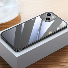 Metal Frame HD Transparent Phone Case, For iPhone 14, For iPhone 14 Plus, For iPhone 14 Pro, For iPhone 14 Pro Max