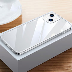 Metal Frame HD Transparent Phone Case, For iPhone 14, For iPhone 14 Plus, For iPhone 14 Pro, For iPhone 14 Pro Max