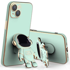 Plating Astronaut Holder Phone Case with Lens Film, For iPhone 12 Pro Max, For iPhone 12 Pro, For iPhone 12, For iPhone 12 mini