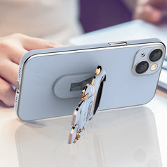 Plating Astronaut Holder Phone Case with Lens Film, For iPhone 11 Pro Max, For iPhone 11 Pro, For iPhone 11