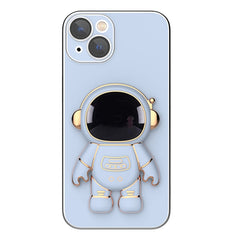Plating Astronaut Holder Phone Case with Lens Film, For iPhone 11 Pro, For iPhone 11
