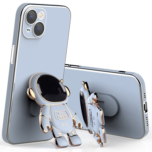 Plating Astronaut Holder Phone Case with Lens Film, For iPhone 11 Pro, For iPhone 11