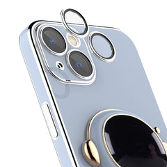 Plating Astronaut Holder Phone Case with Lens Film, For iPhone 11 Pro, For iPhone 11