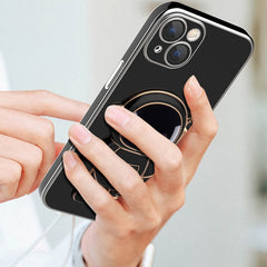 Plating Astronaut Holder Phone Case with Lens Film, For iPhone 11 Pro, For iPhone 11