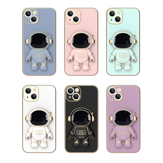 Plating Astronaut Holder Phone Case, For iPhone 13 Pro Max, For iPhone 13 Pro, For iPhone 13