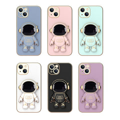 Plating Astronaut Holder Phone Case, For iPhone 13 mini, For iPhone 12 Pro Max, For iPhone 12 Pro