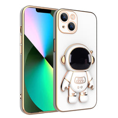 Plating Astronaut Holder Phone Case, For iPhone 12, For iPhone 12 mini, For iPhone 11 Pro Max