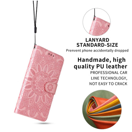 Embossed Sunflower Leather Phone Case, For iPhone 13 mini, For iPhone 13, For iPhone 13 Pro, For iPhone 13 Pro Max