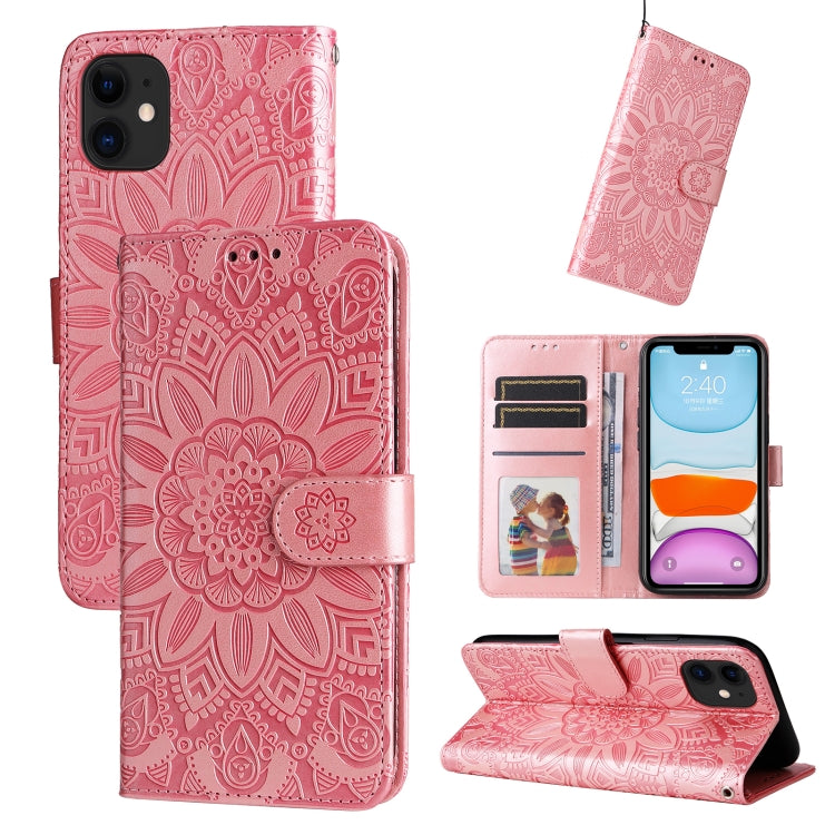 Embossed Sunflower Leather Phone Case