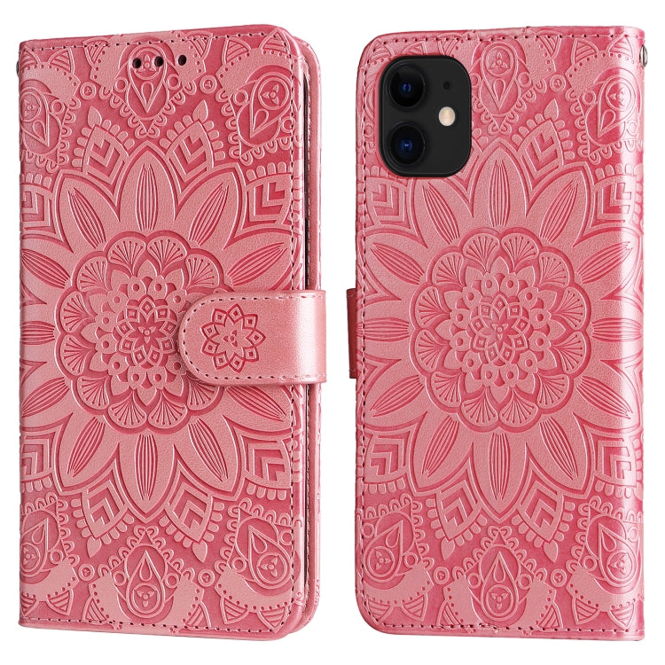 Embossed Sunflower Leather Phone Case