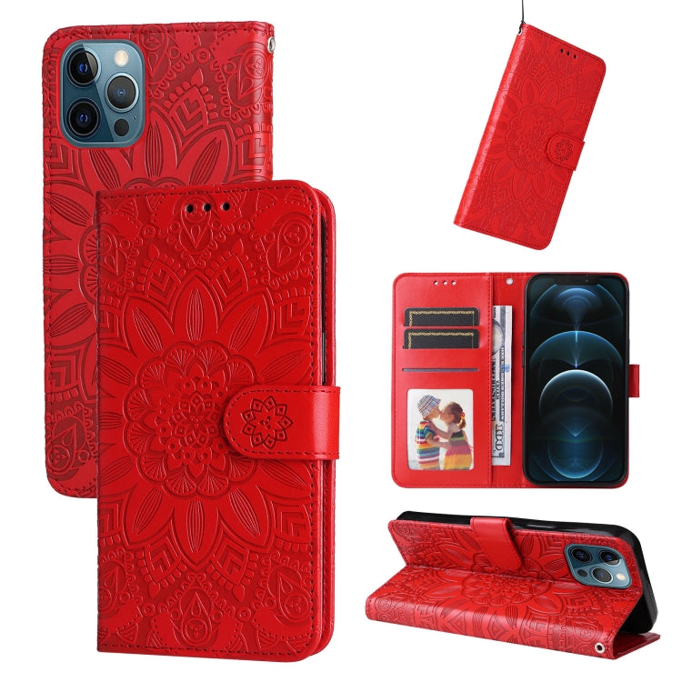 Embossed Sunflower Leather Phone Case