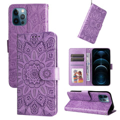 Embossed Sunflower Leather Phone Case, For iPhone 11 Pro, For iPhone 11 Pro Max, For iPhone X / XS, For iPhone XR