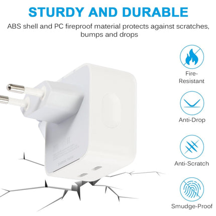 PD 50W Dual USB-C / Type-C Ports Charger, PD 50W EU Plug, PD 50W US Plug