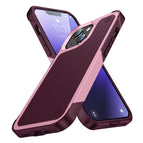 For iPhone 14 / Pink+Dark Red