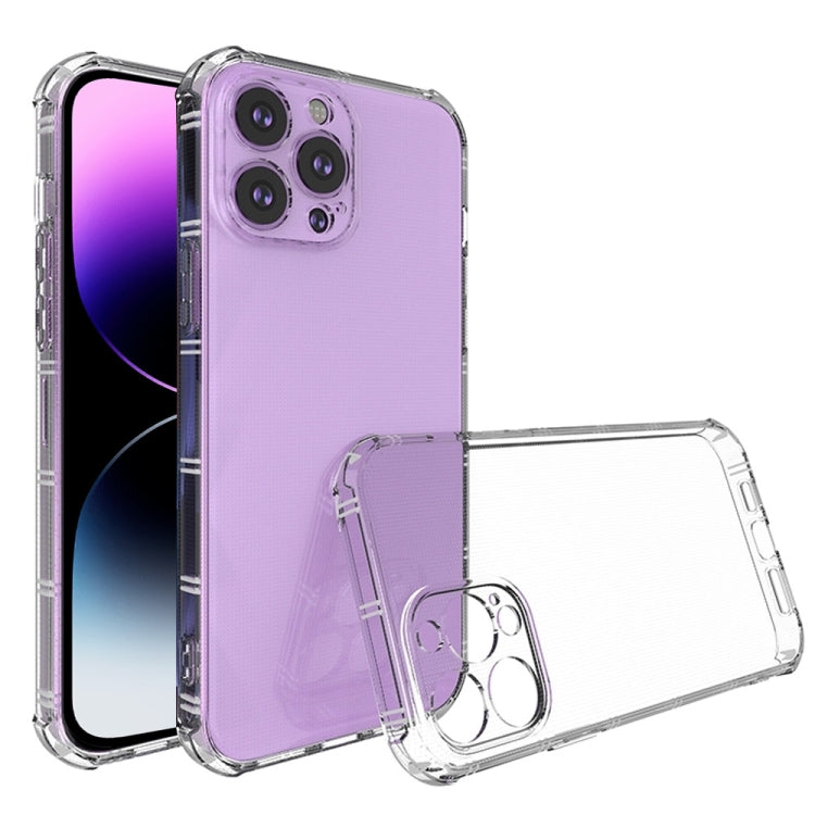 Straight Side Dual Bone Anti-fall TPU Transparent Protective Case, For iPhone 14, For iPhone 14 Plus, For iPhone 14 Pro, For iPhone 14 Pro Max