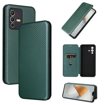 Carbon Fiber Texture Magnetic Leather Phone Case, For Tone E22, For vivo S12 5G / V23 5G, For Redmi Note 11T Pro / Note 11T Pro+ 5G, For Motorola Moto G42