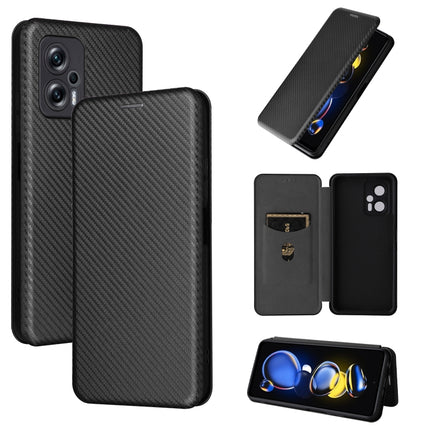 Carbon Fiber Texture Magnetic Leather Phone Case, For Tone E22, For vivo S12 5G / V23 5G, For Redmi Note 11T Pro / Note 11T Pro+ 5G, For Motorola Moto G42