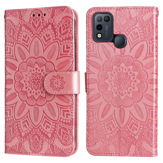 Embossed Sunflower Leather Phone Case, For Infinix Smart 5